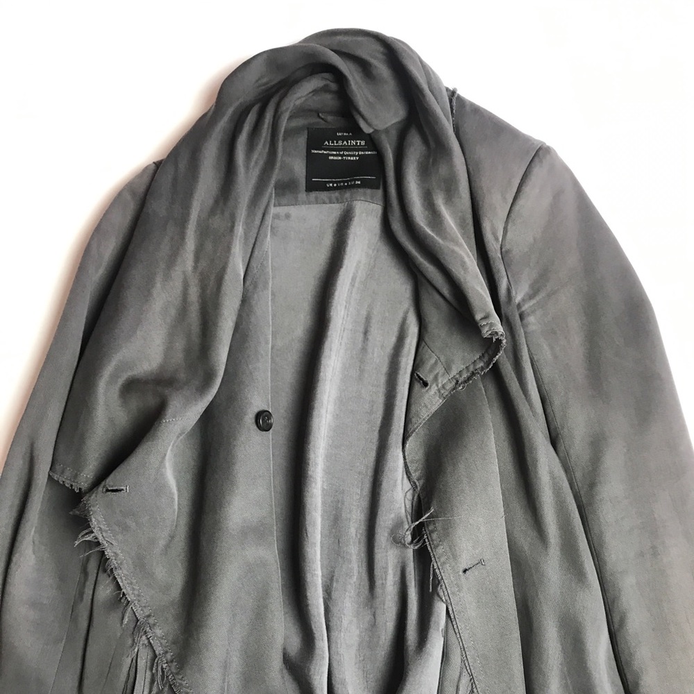 All Saints Grey City Monument Coat